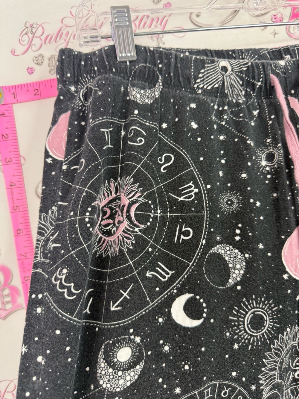 Joe Fresh horoscope pj pants Black Pajama Pants with Pink Accents - Picture 3 of 10